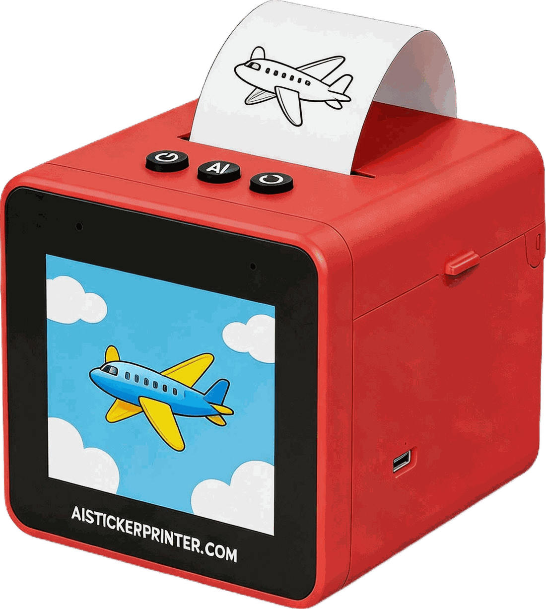 The AI Sticker Printer's modular internal design